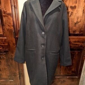 ellos Black Single-Breasted Pea Coat